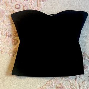 Reformation. Never worn. Black corset strapless top.